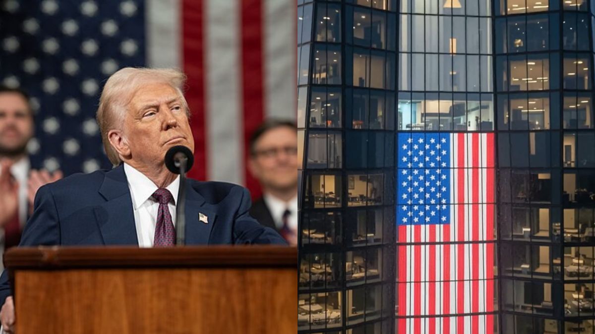 Donald Trump, Barack Obama, flag