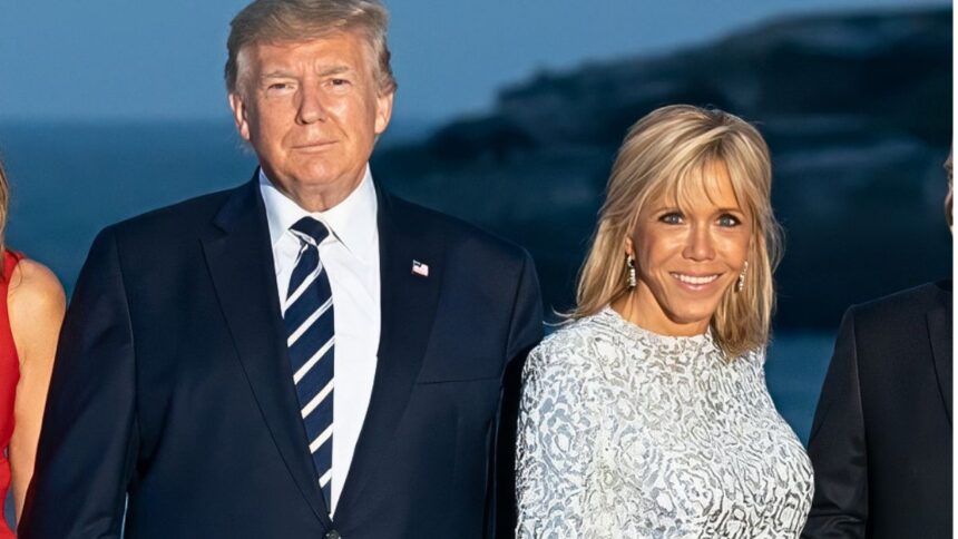 President Donald Trump France First Lady Bridget Macron