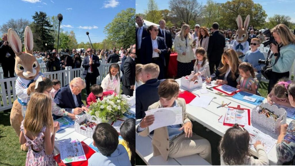 On Easter Monday, Donald Trump couldn't resist a jab at former President Joe Biden and his Autopen