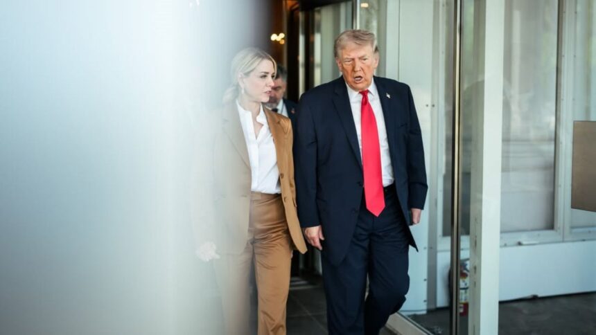 Donald Trump storms out of Supreme Court hearing, drops false outburst on social media.