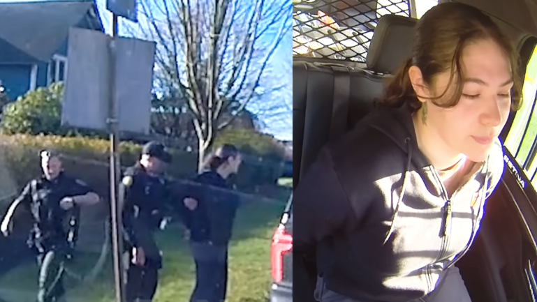 A 19-year-old-woman was arrested by Washington cops for refusing to show identification