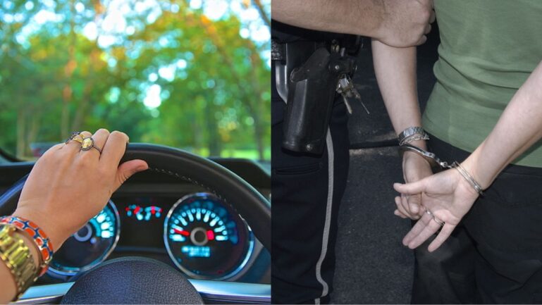 A controversial road-rage incident leads to the arrest of Texas preschool teacher Latashia Deswan Walker County. (left- PickPik) and (right-Wikimedia Commons).