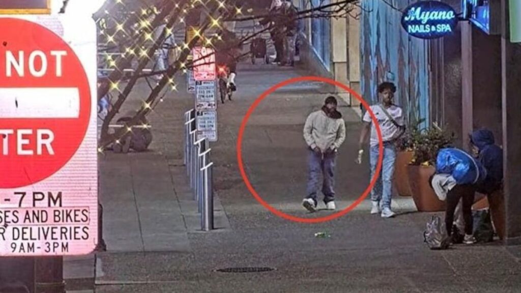 Camera recording reveals two young men brutally beating up an innocent 77-year-old man on a sidewalk