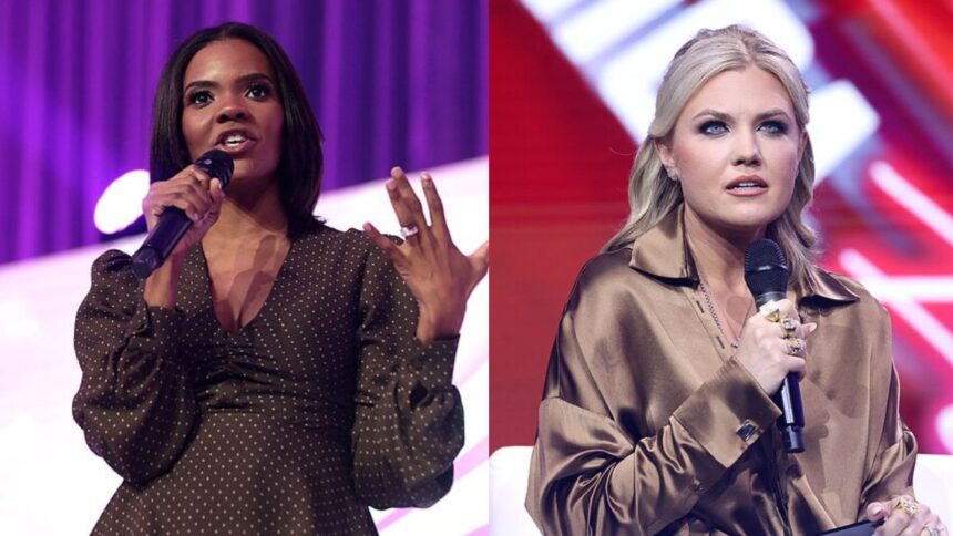 Candace Owens (L) alleged that the White House Military Office (WHMO) pushed Erika Kirk’s (R) emotional WHCD video through an internal e-mail campaign. | Image Credits: Gage Skidmore/ Wikimedia Commons (CC BY-SA 2.0); Gage Skidmore/ Wikimedia Commons (CC BY-SA 4.0)