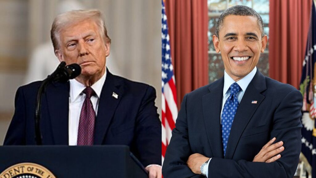 Donald Trump (L) opted to launch a lengthy attack against Barack Obama (R) on Mothers’ Day. (Image Credit: The White House/ Wikimedia Commons; Pete Souza/ Wikimedia Commons)