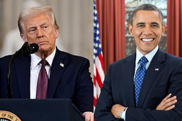 Donald Trump (L) opted to launch a lengthy attack against Barack Obama (R) on Mothers’ Day. (Image Credit: The White House/ Wikimedia Commons; Pete Souza/ Wikimedia Commons)