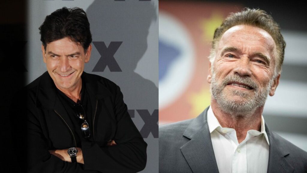 From Charlie Sheen to Arnold Schwarzenegger Celebrities Rocked by Major Cheating Controversies. (left- Flickr/ Joella Marano) and (right-Flickr/ Governo do Estado de São Paulo).