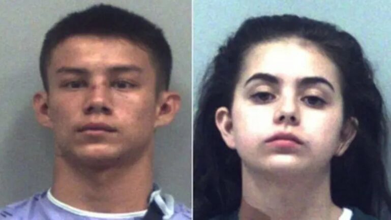 Johnny Rider (L) and Cassie Bjorge (R) were sentenced to life in prison for the brutal double murders of the latter's grandparents in 2017. (Image Credit: Fox 32 Chicago)