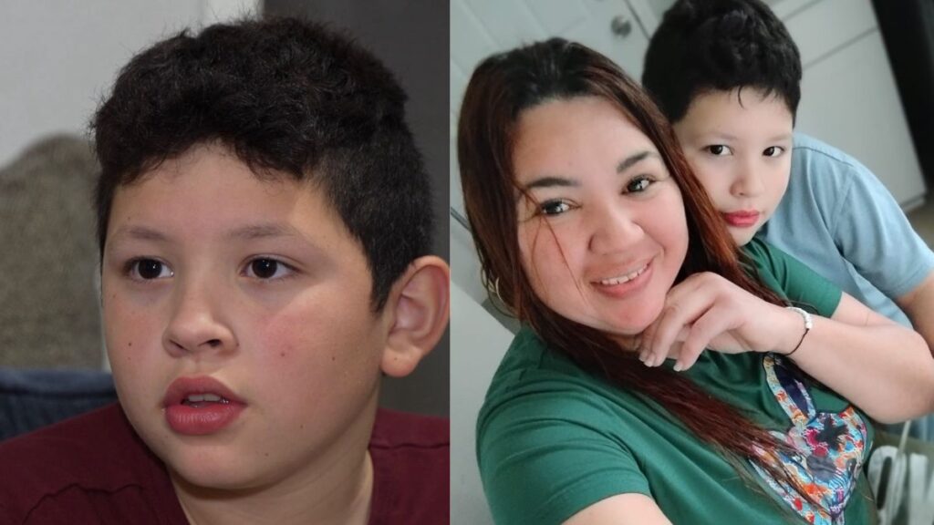 10-year-old Wilfredo Gomez, who is originally from Venezuela, has been separated by ICE from his mother since December. (Image Credit: X/ @JoaquinCastrotx)