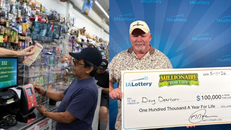 Iowa man nabs a monumental lottery amount after craving soda one day