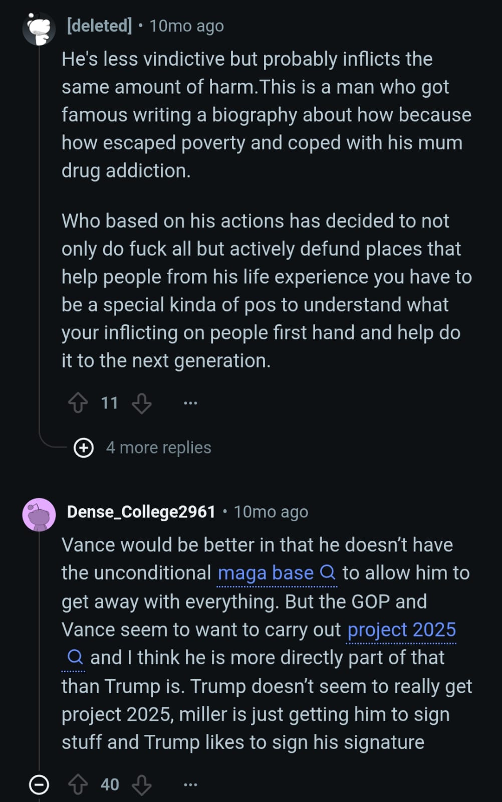 Reddit users debate whether JD Vance would make a better president than Donald Trump. (Image Credits: Reddit/ r/changemyview) Reddit users debate whether JD Vance would make a better president than Donald Trump. (Image Credits: Reddit/ r/changemyview)