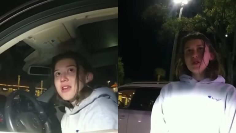 Lawyer’s daughter refuses police instructions during DUI stop before arrest. (Credits: YouTube/ Sheriff Lamb).