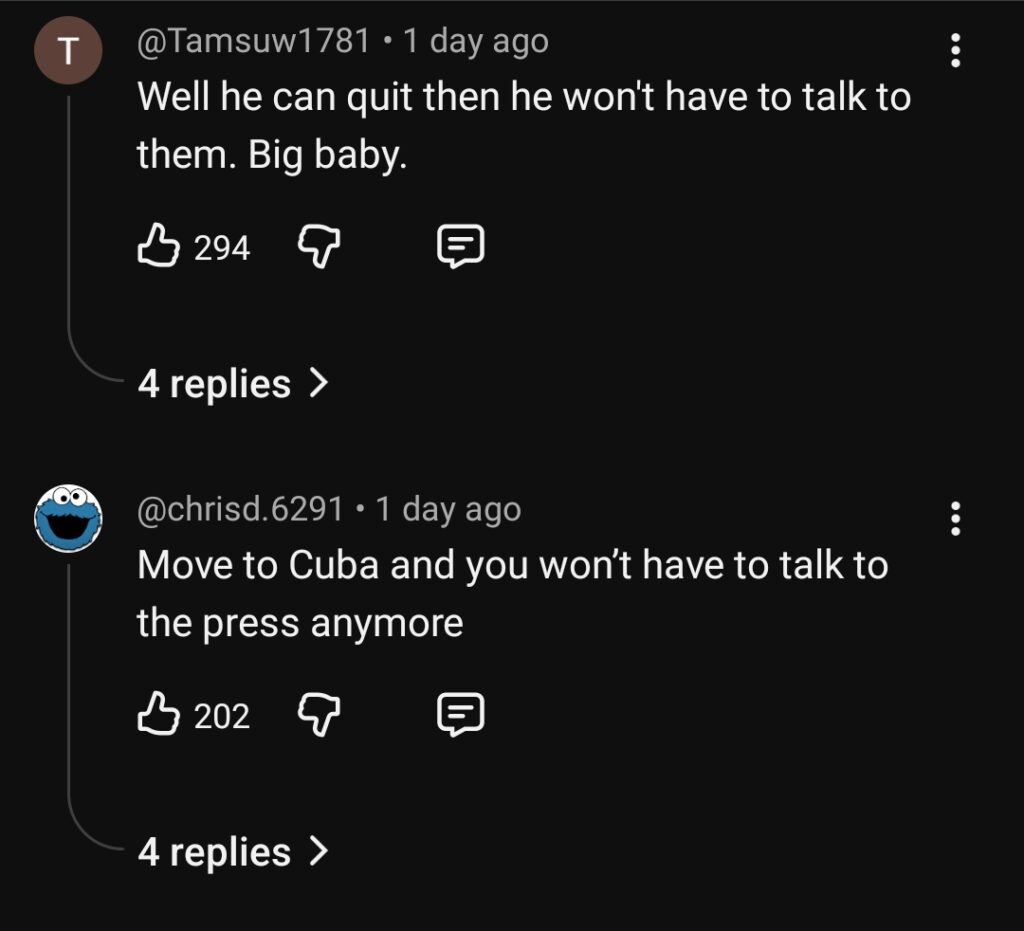 YouTube users slam Marco Rubio, suggest he should resign. (Image Credit: YouTube/ @briantylercohen)