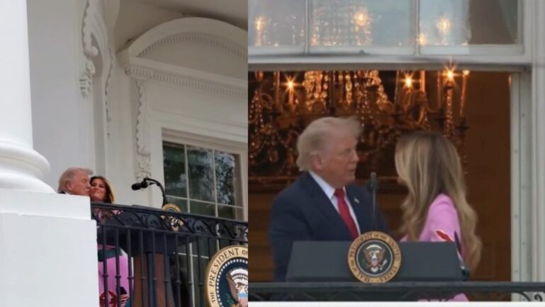 Margo Martin posted an awkward kiss between Melania and Donald Trump