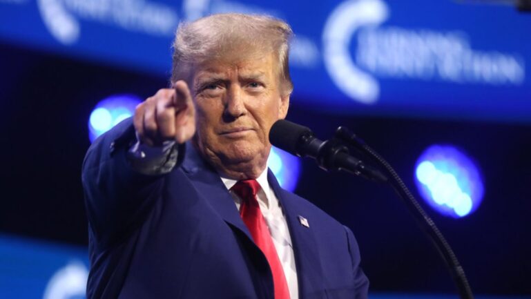 Officers Harry Dunn and Daniel Hodges sued President Donald Trump over a $1.8 billion fund they claim could reward Capitol rioters with taxpayer money. (Flickr/Gage Skidmore).
