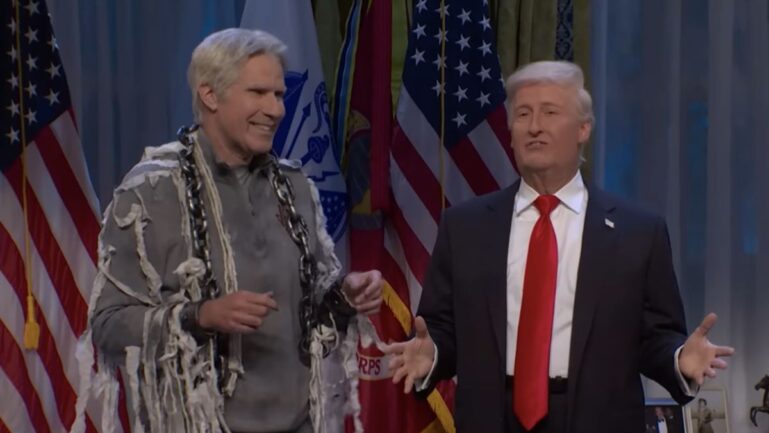 Will Ferrell appeared as Jeffrey Epstein’s ghost in SNL’s season finale