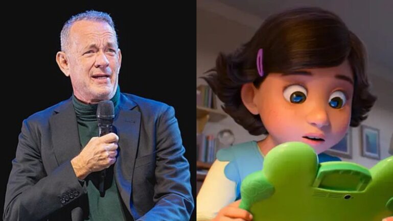 Toy Story 5 starring Tom Hanks is set to release in theaters on June 19, 2026. (Image Credit: Raph_PH/ Wikimedia Commons (CC 2.0); YouTube/ Pixar)