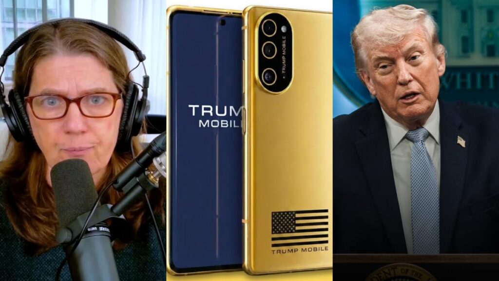 Donald Trump's niece joins in Mobile T1 Phone delay criticism. (Image Credits-@ mary_l_trump/Instagram, Trump Mobile and @WhiteHouse/X)