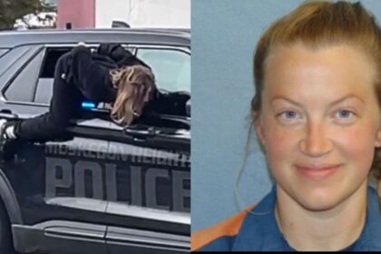 A woman escaped from a Michigan police cruiser through a half-opened rear window.