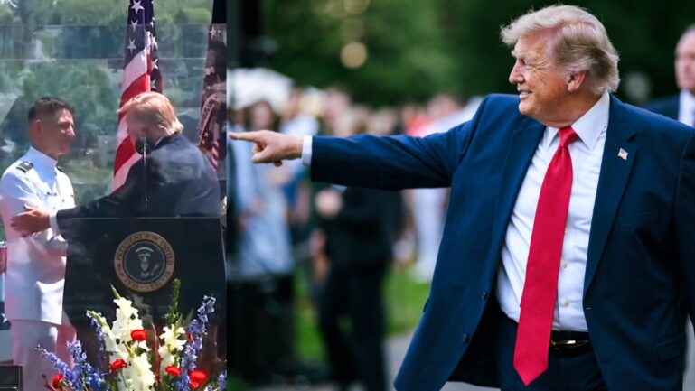 Donald Trump's appreciation of muscular men is raising eyebrows (Image Credit: YouTube/New York Post, X/White House)