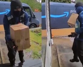 Amazon Driver’s Creepy ‘Sneaky Tactic’ Caught Red-Handed on Camera While Delivering a Package