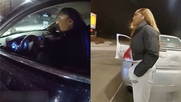 Drunk Karen was arrested for not complying with police during the traffic stop