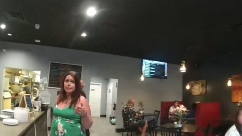Florida police arrested a deranged woman trying to dine and dash at a pizza place