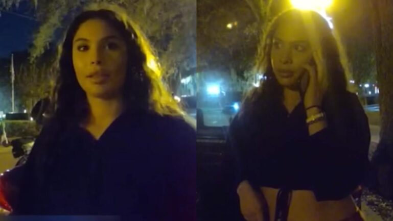 Tatiana questioned during Florida roadside arrest. (Image Credits-@BodyCam Network USA/YouTube)