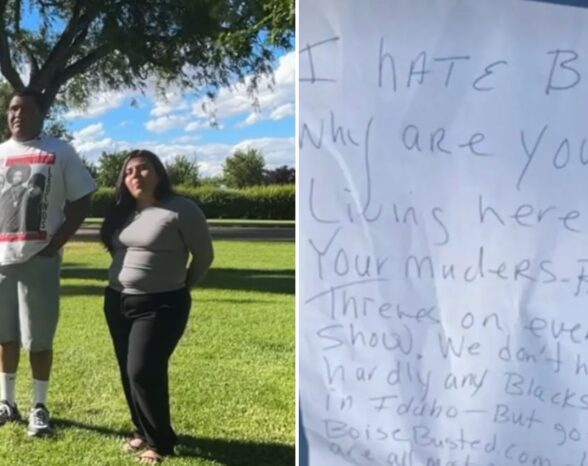 Idaho Black Couple Confronts White Neighbor Over ‘I Hate Blacks’ Note Stuck on Door—Woman’s Odd Reason Convinces Noone