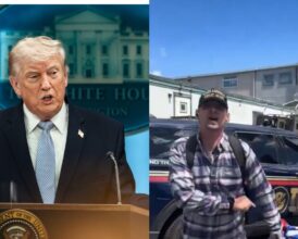 MAGA Supporter Yells He Doesn’t Care If Donald Trump Is a Child Abuser — Protesters Watch in Disbelief