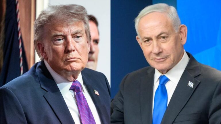 Donald Trump and Benjamin Netanyahu reportedly had a heated call over Israel’s strikes in Lebanon.(@The White House and @IsraeliPM/X)