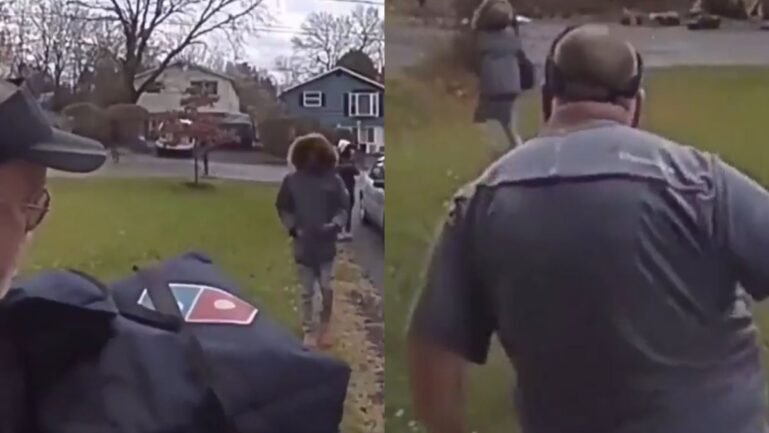 Pizza thieves stole an order from an elderly delivery guy.