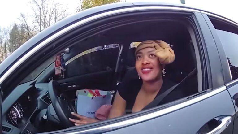 Police arrested an erratic woman for DUI