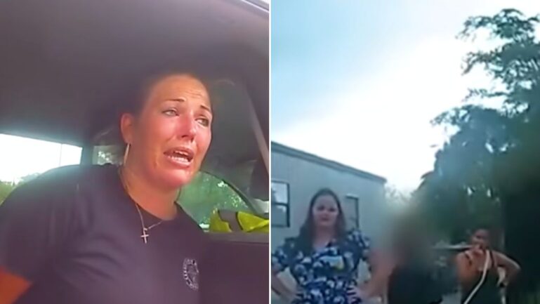 Police arrested an intoxicated racist woman
