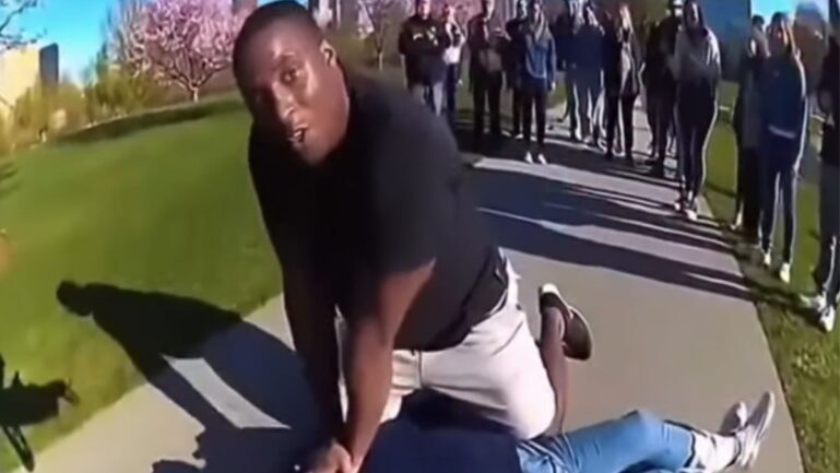 Police officers pepper-sprayed and handcuffed a black man who turned out to be a doctor.