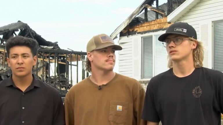 Teens and their dad rescued dogs from a burning house in Utah