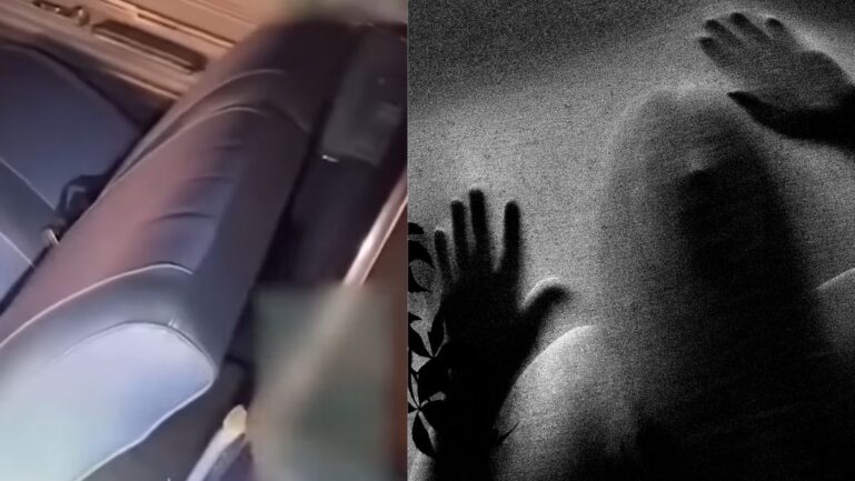 driver in speeding car disappears before a police officer