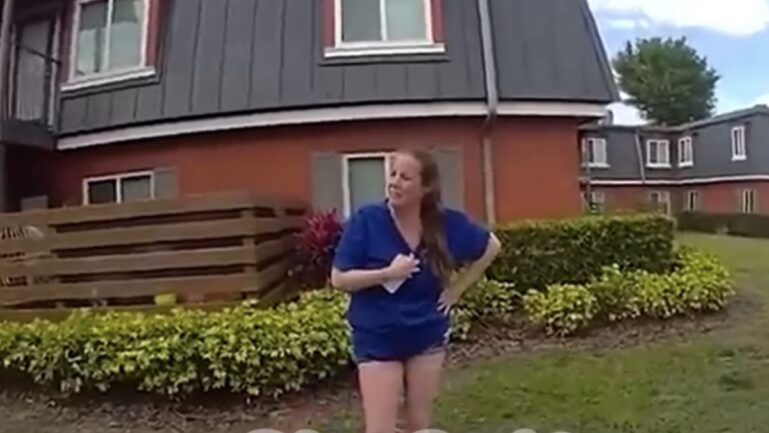 Police found a crying baby while the mother was asleep