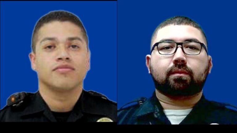 Two Arizona officers, identified as Antonio Felix and Luis Vasquez Jr., both 31, were fired and arrested on charges of aggravated assault and kidnapping.