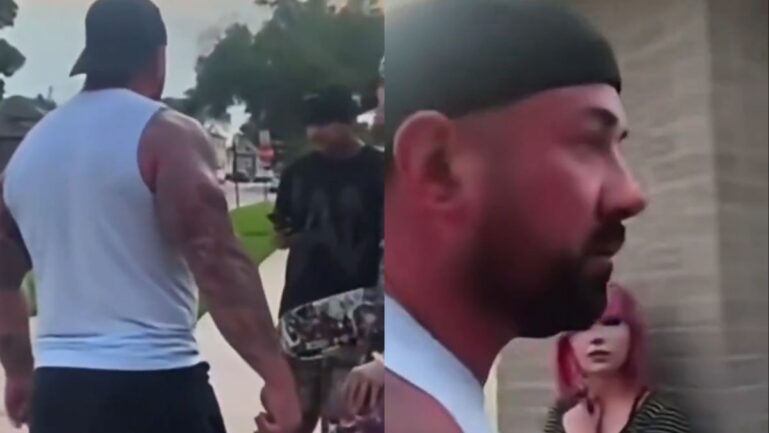 An off-duty Chicago cop stripped off duties after threatening kids